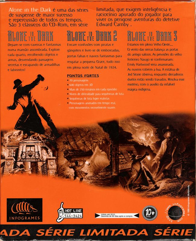 Back Cover for Alone in the Dark: The Trilogy 1+2+3 (DOS)
