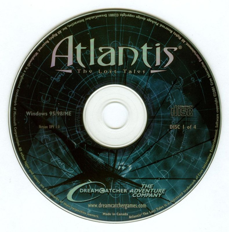 Media for Atlantis: The Lost Tales (Windows) (Re-release): Disc 1/4