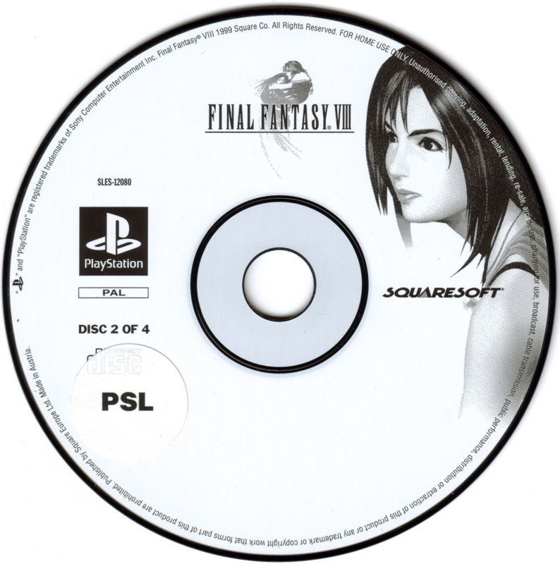 Media for Final Fantasy VIII (PlayStation): Disc 2 of 4