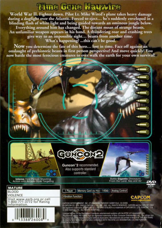 Back Cover for Dino Stalker (PlayStation 2)