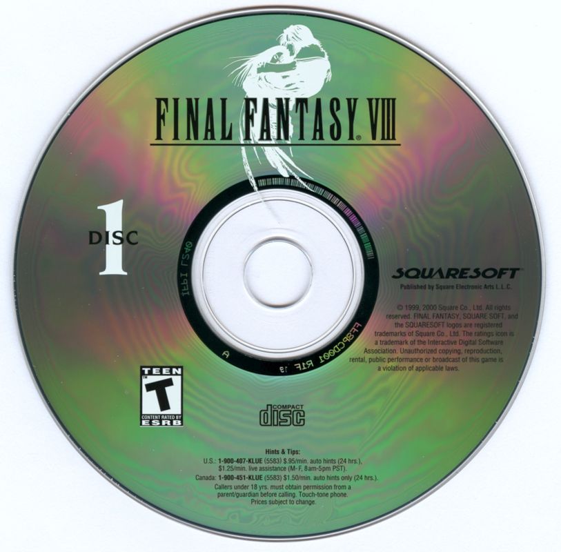 Media for Final Fantasy VIII (Windows): Play Disc 1