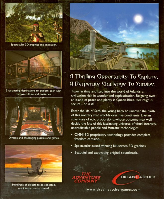 Back Cover for Atlantis: The Lost Tales (Windows) (Re-release)