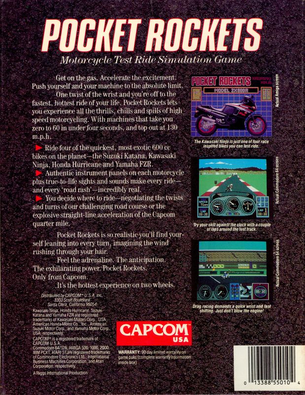 Back Cover for Pocket Rockets (Amiga)