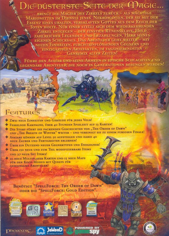 Back Cover for SpellForce: Shadow of the Phoenix (Windows)
