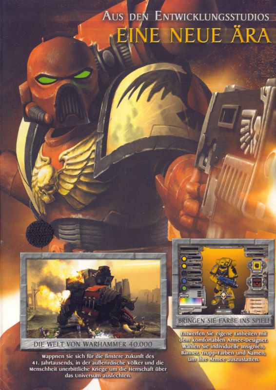 Inside Cover for Warhammer 40,000: Dawn of War (Windows): Left Flap