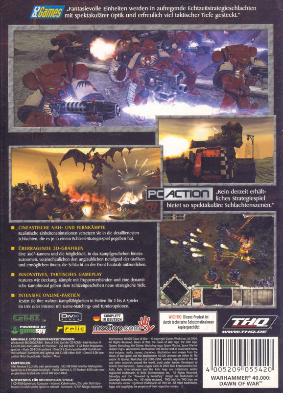 Back Cover for Warhammer 40,000: Dawn of War (Windows)