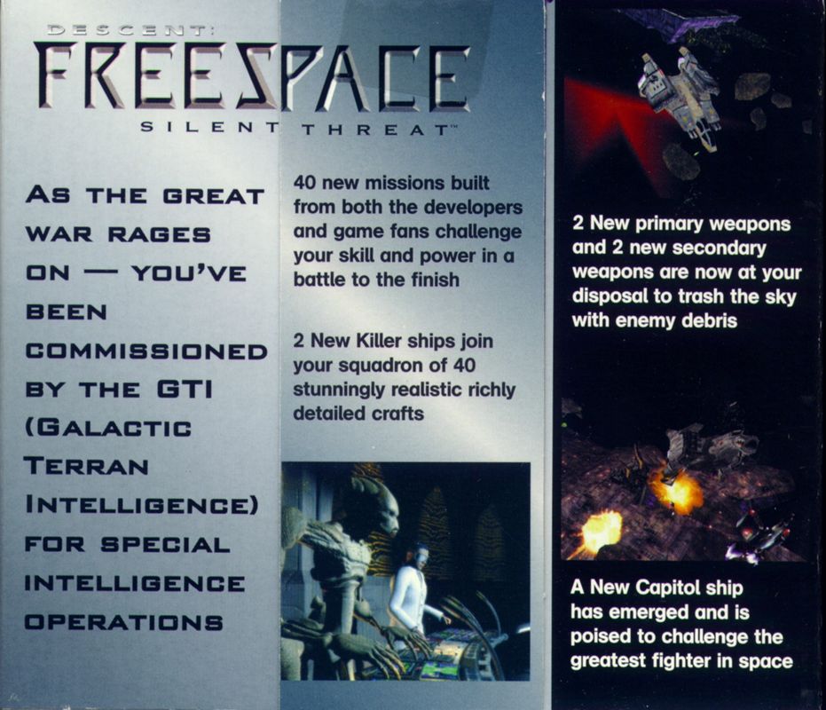 Back Cover for Descent: Freespace - Silent Threat (Windows) (Interplay "dual jewel" budget release): Top