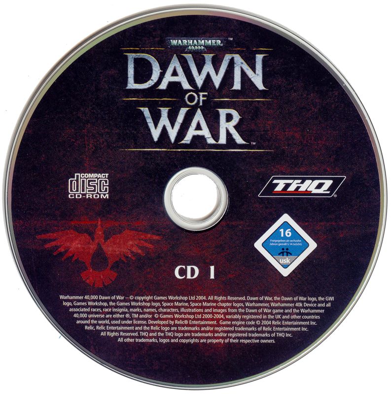 Media for Warhammer 40,000: Dawn of War (Windows): Disc 1