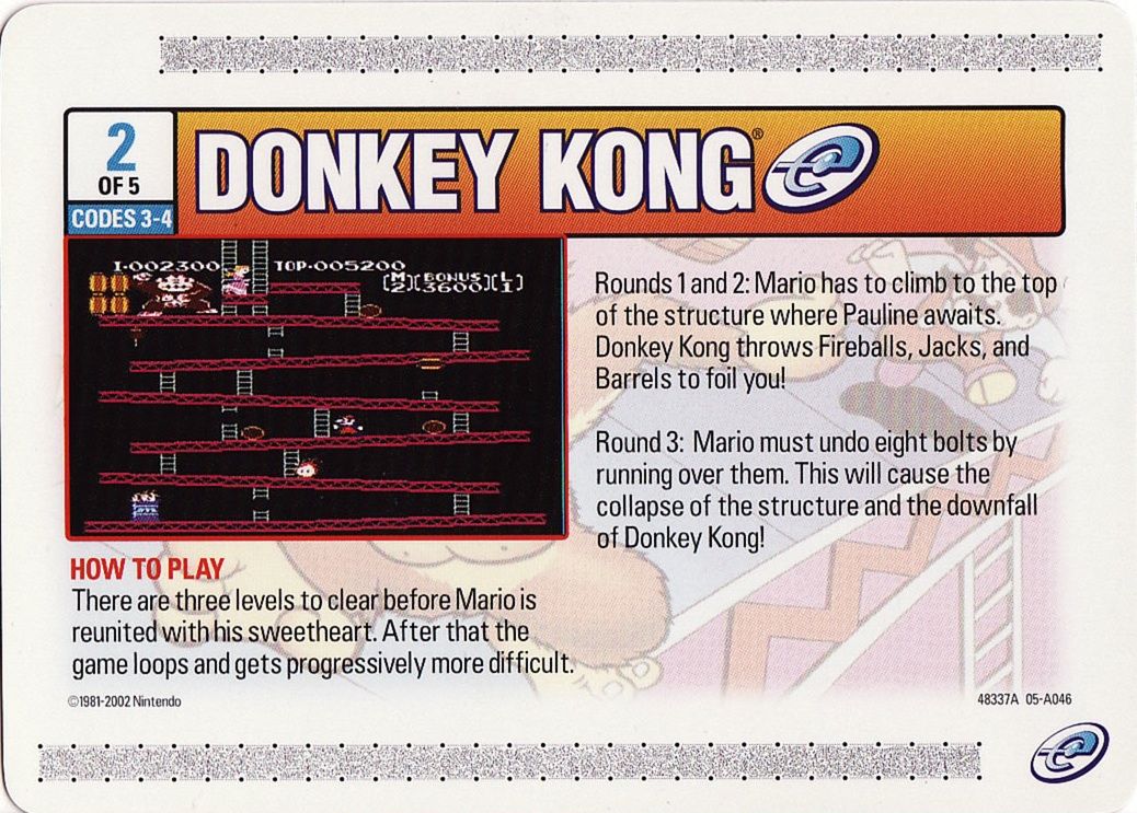 Media for Donkey Kong (Game Boy Advance): e-Card 2 - Front