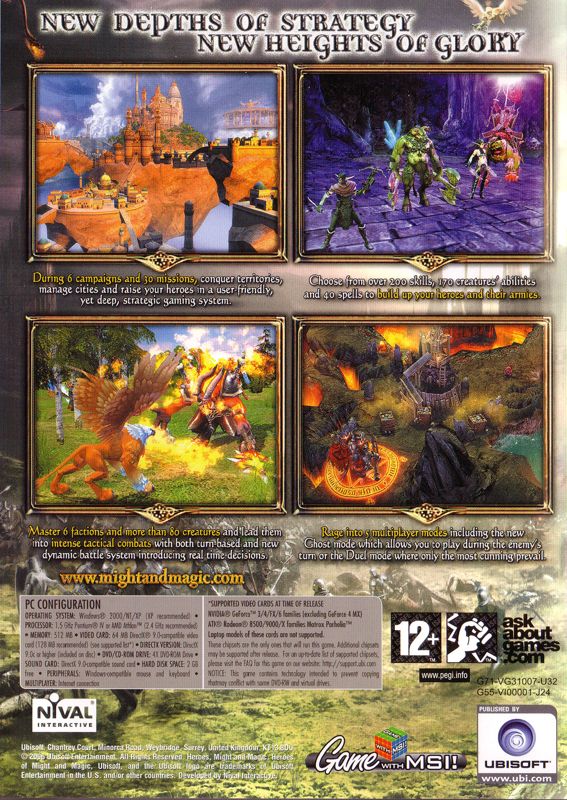 Heroes of Might and Magic V cover or packaging material - MobyGames