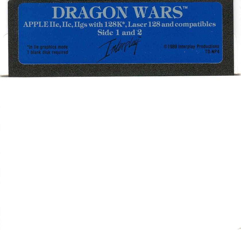 Media for Dragon Wars (Apple II): Disk 1/2