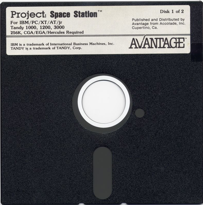 Media for Project: Space Station (DOS): Disk 1/2