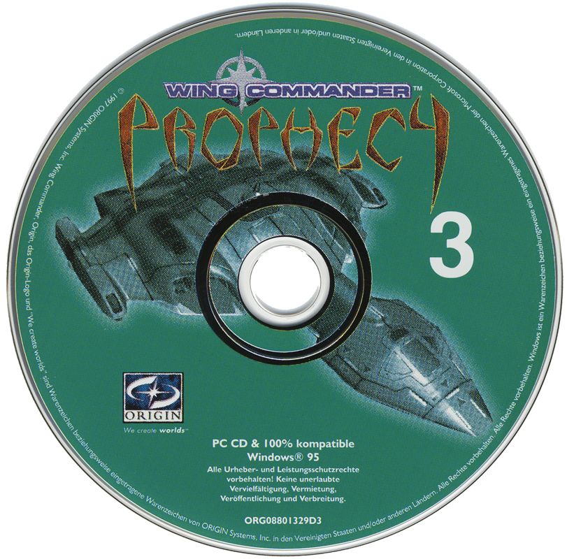 Media for Wing Commander: Prophecy (Windows): Disc 3