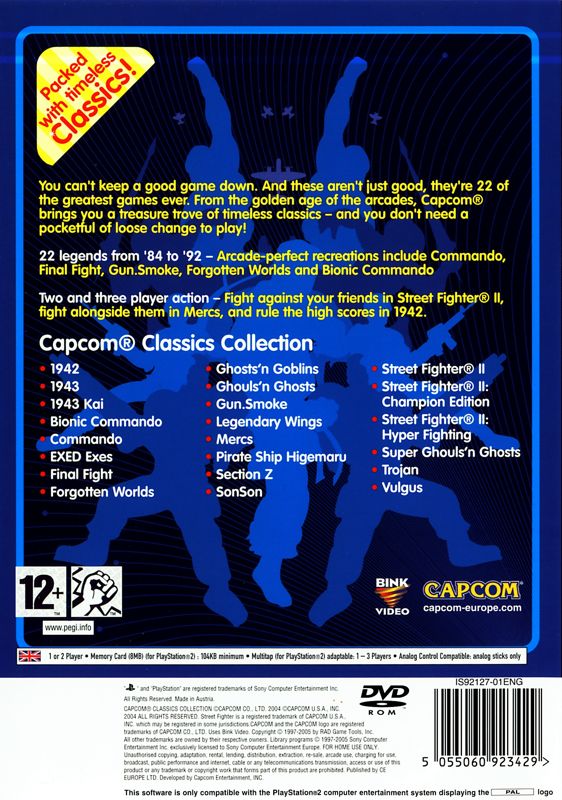 Capcom Classics Collection cover or packaging material - MobyGames