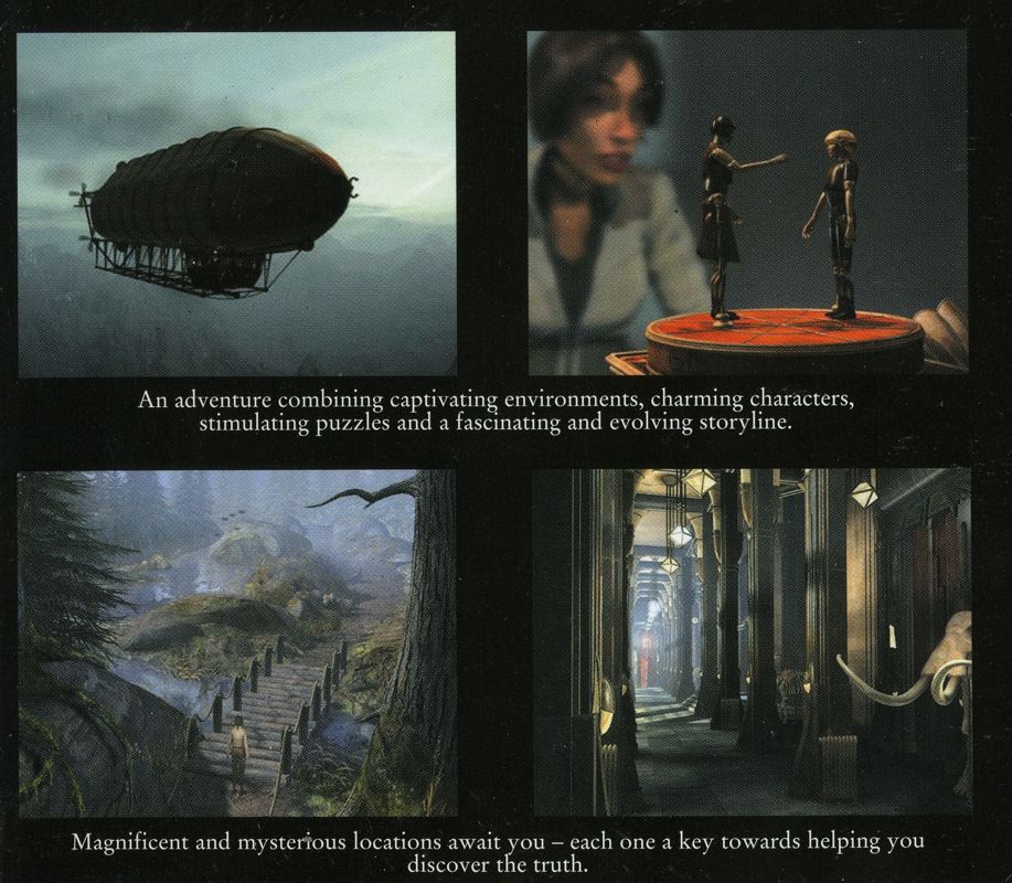 Inside Cover for Syberia: Adventure Game of the Year (Windows) (Budget re-release): Left Flap