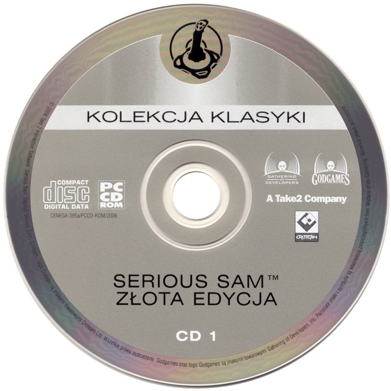 Media for Serious Sam: Gold (Windows) (Kolekcja Klasyki release): Disc 1/2