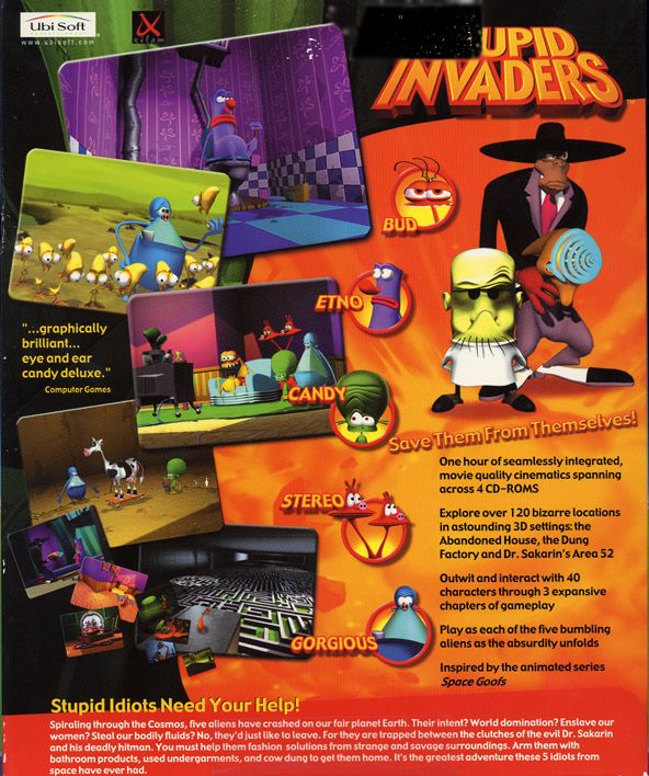 Back Cover for Stupid Invaders (Windows)