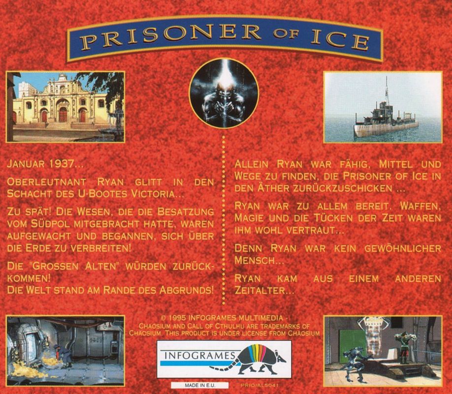 Other for Prisoner of Ice (DOS): Jewel Case - Back