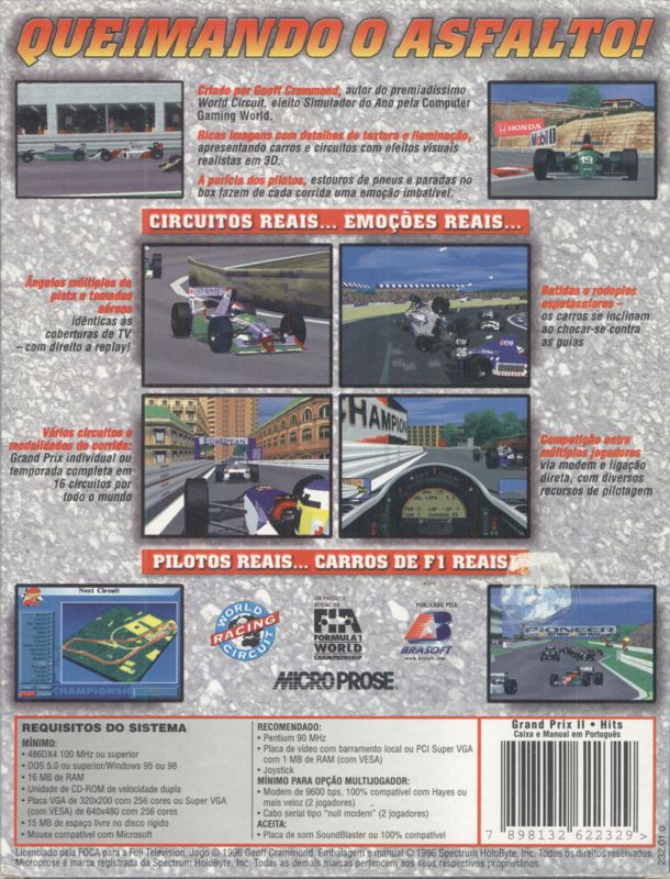 Back Cover for Grand Prix II (DOS)