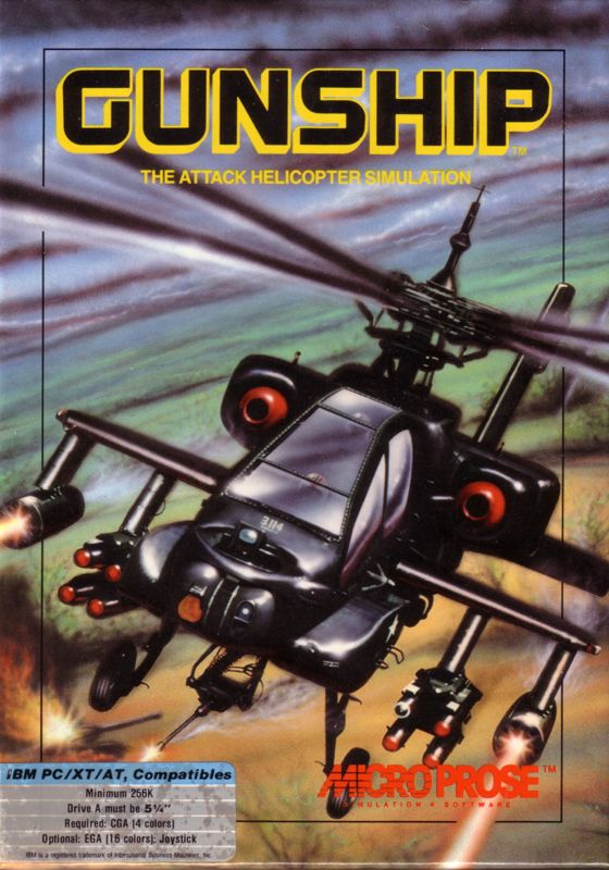 Front Cover for Gunship (DOS)