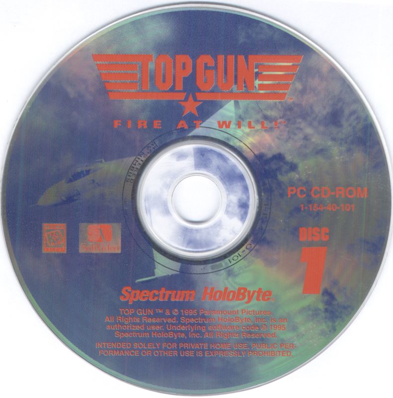 Media for Top Gun: Fire at Will! (DOS): Disc 1