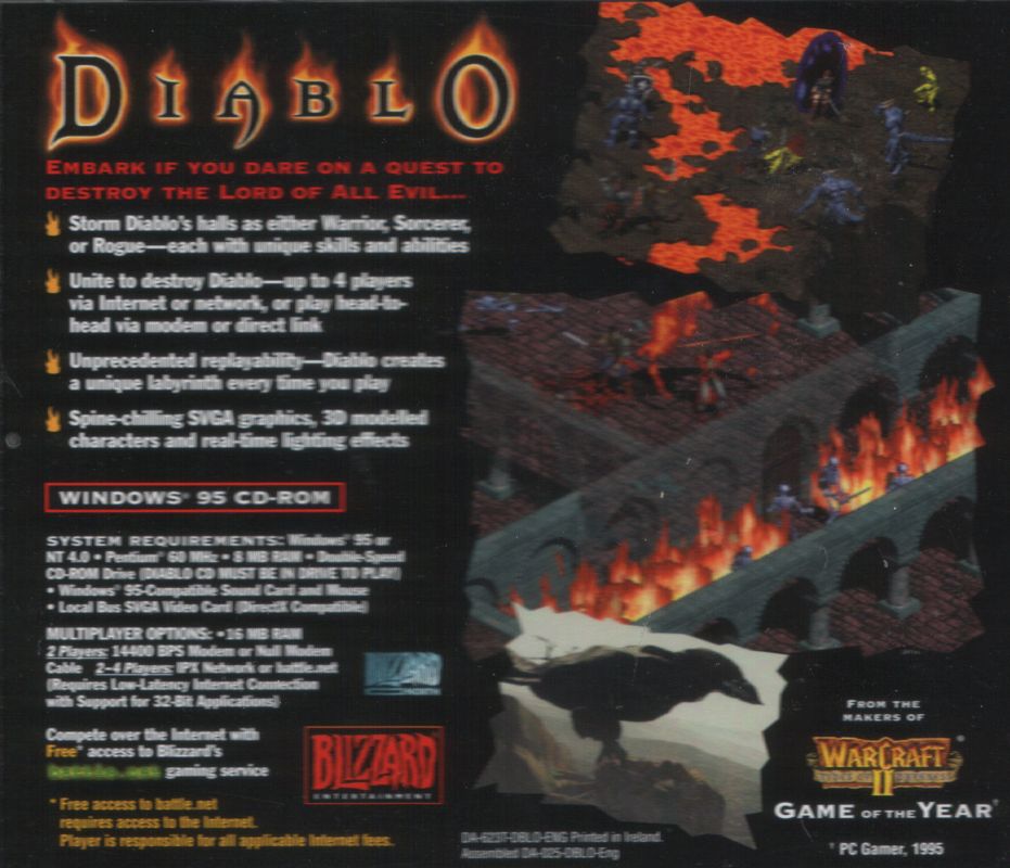 Other for Diablo (Windows): Jewel case - back