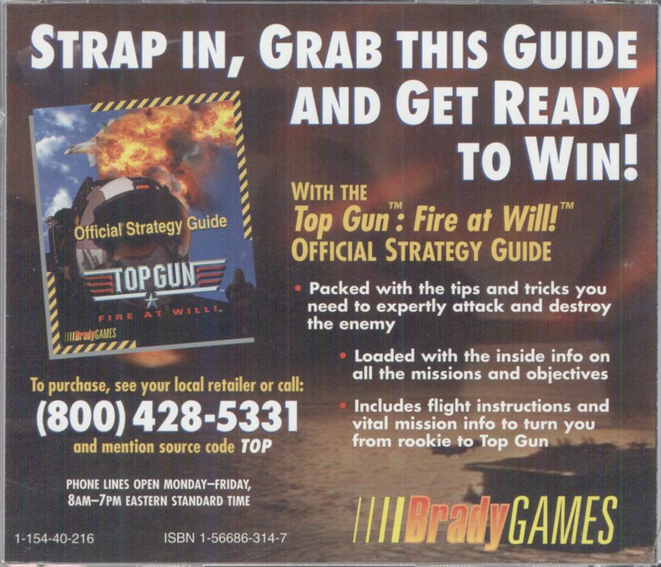 Other for Top Gun: Fire at Will! (DOS): Jewel Case - Back