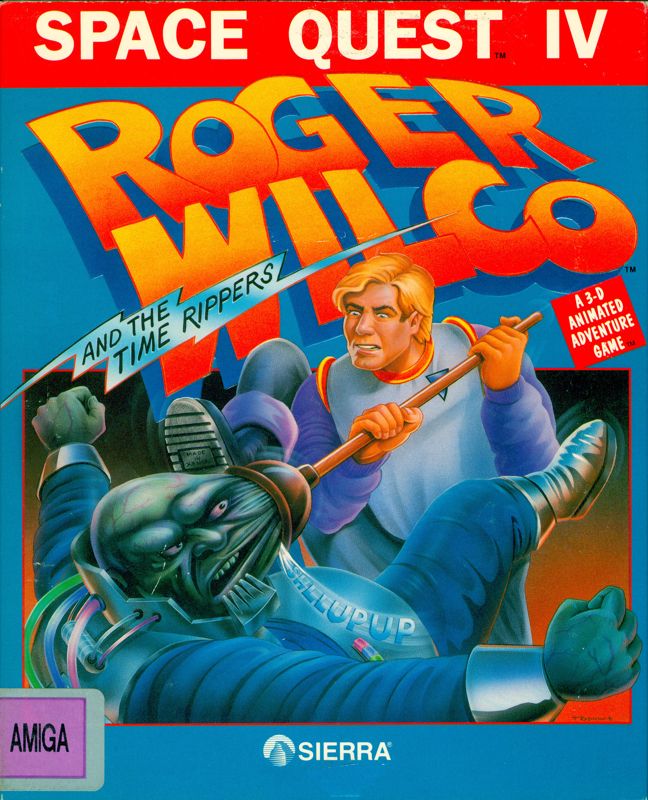 Front Cover for Space Quest IV: Roger Wilco and the Time Rippers (Amiga)