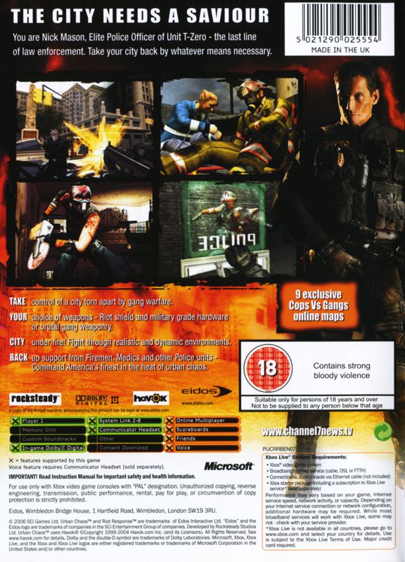 Urban Chaos Riot Response Cover Or Packaging Material Mobygames 4723