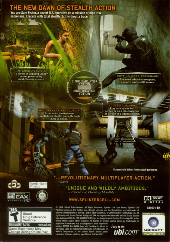 Tom Clancy's Splinter Cell: Pandora Tomorrow (2004) - MobyGames