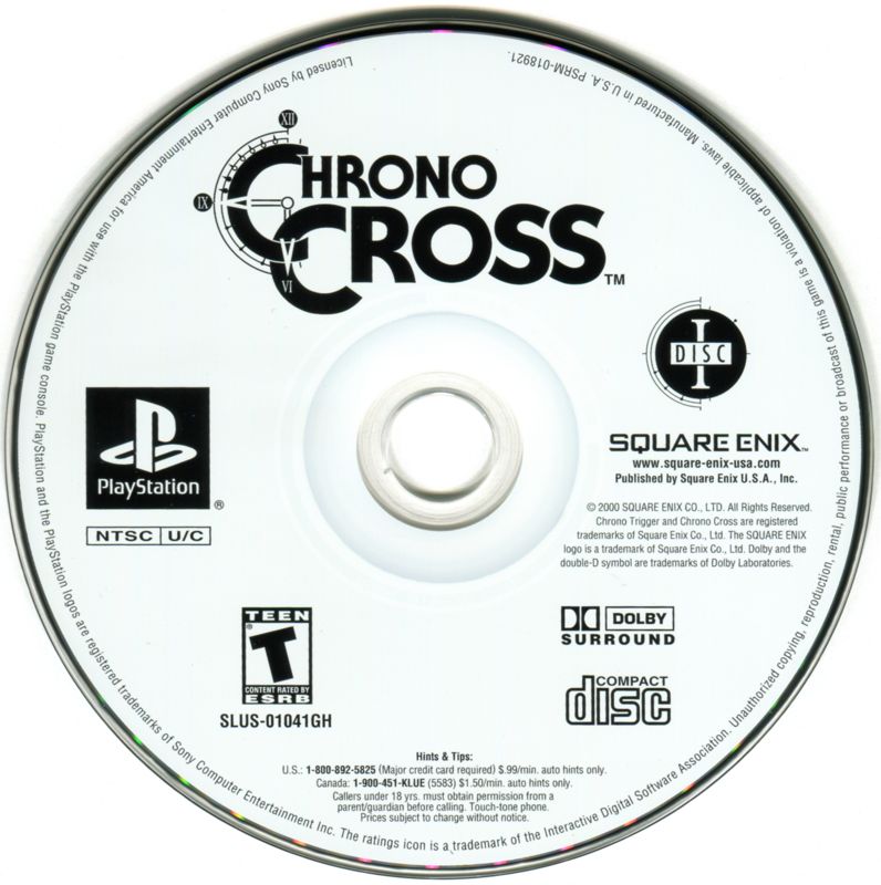 Media for Chrono Cross (PlayStation) (Greatest Hits release (Reissue)): Disc I