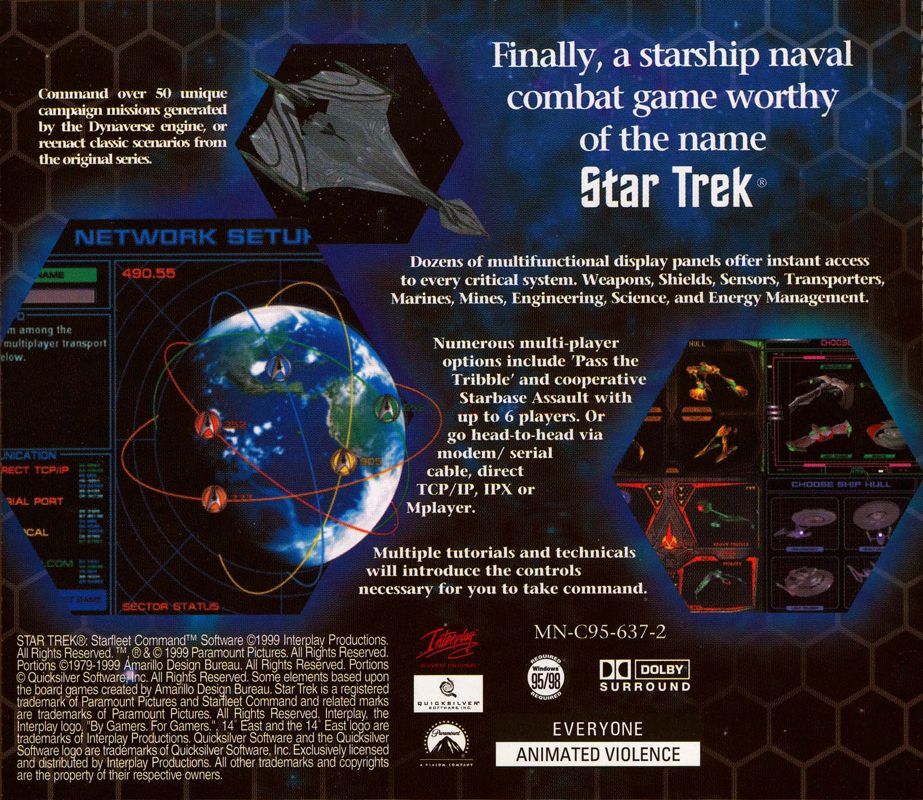 Other for Star Trek: Starfleet Command (Windows): Jewel Case - Back