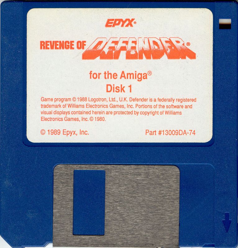 Media for Revenge of Defender (Amiga): Disk 1/2