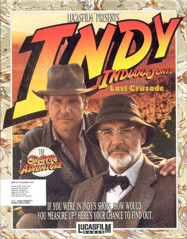 Front Cover for Indiana Jones and the Last Crusade: The Graphic Adventure (DOS) (Budget release)