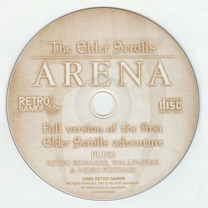 Media for The Elder Scrolls: Arena (DOS) (Retro Gamer Magazine's DVD Packaged Free Full Version Release from Issue #16)