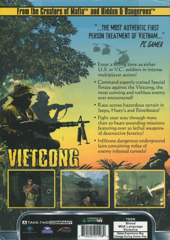 Back Cover for Vietcong (Windows)