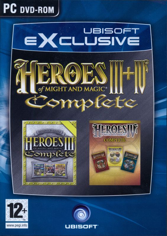 Front Cover for Heroes of Might and Magic III+IV: Complete (Windows) (Ubisoft eXclusive release (2006; UK EAN-13 code))