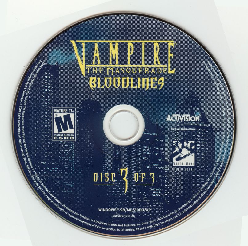 Media for Vampire: The Masquerade - Bloodlines (Windows): Disc 3