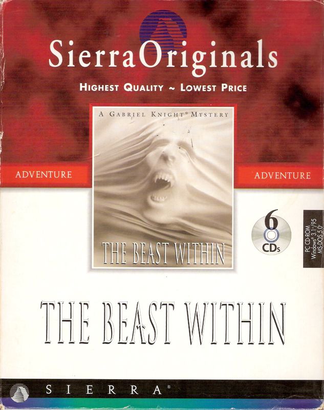 Front Cover for The Beast Within: A Gabriel Knight Mystery (DOS and Windows and Windows 3.x) (SierraOriginals release)