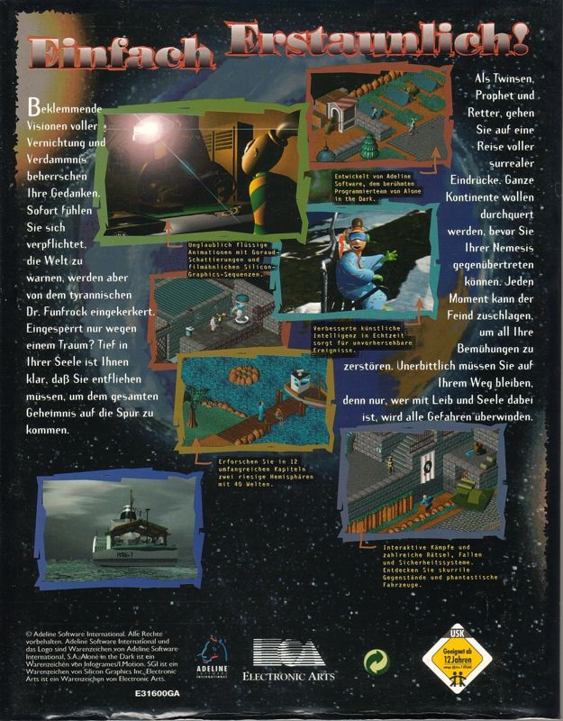 Back Cover for Relentless: Twinsen's Adventure (DOS)