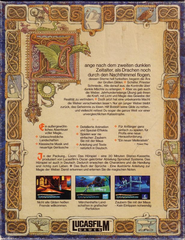 Back Cover for Loom (DOS)