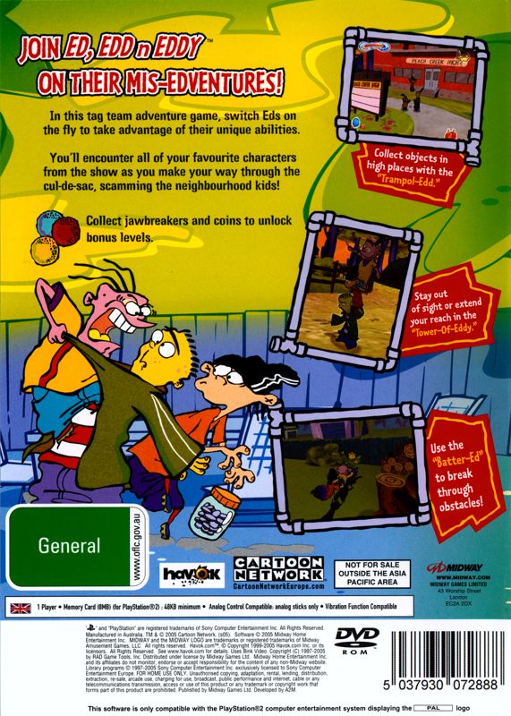 Ed Edd N Eddy Mis-Edventures Sony Playstation 2 Game