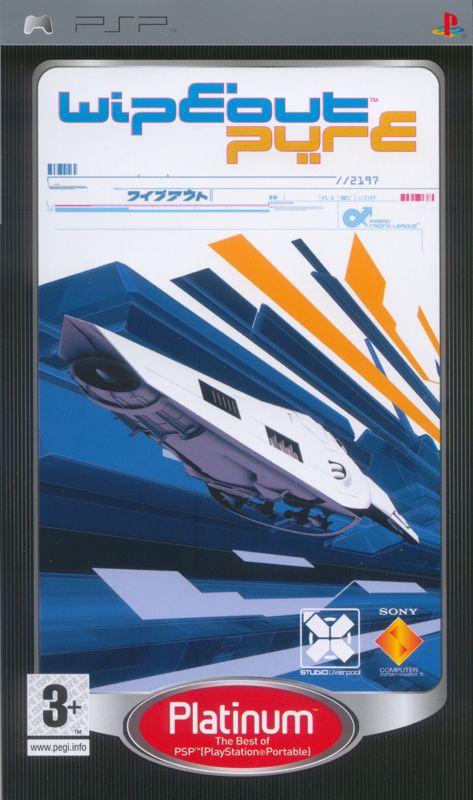 Front Cover for WipEout Pure (PSP) (Platinum release)
