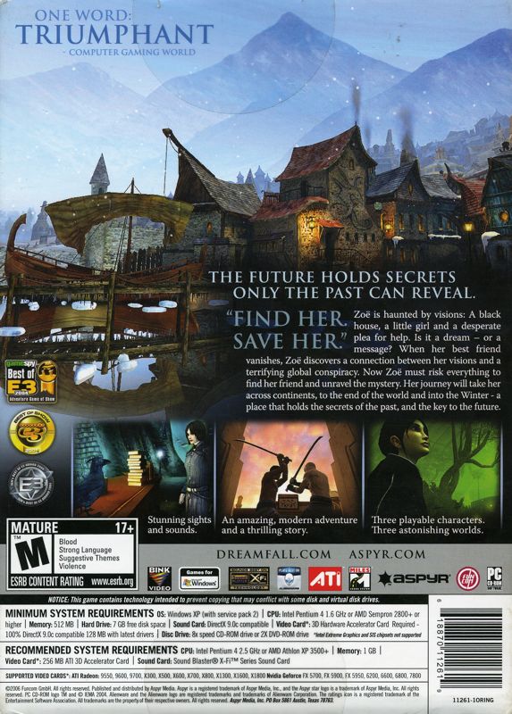 Back Cover for Dreamfall: The Longest Journey (Windows)