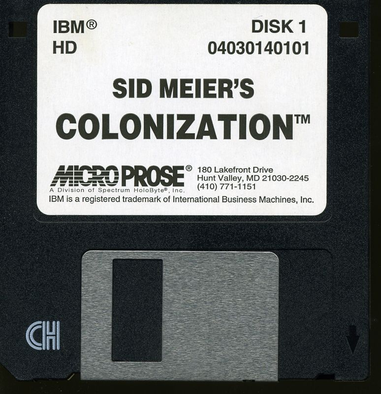 Media for Sid Meier's Colonization (DOS): Disk 1/3