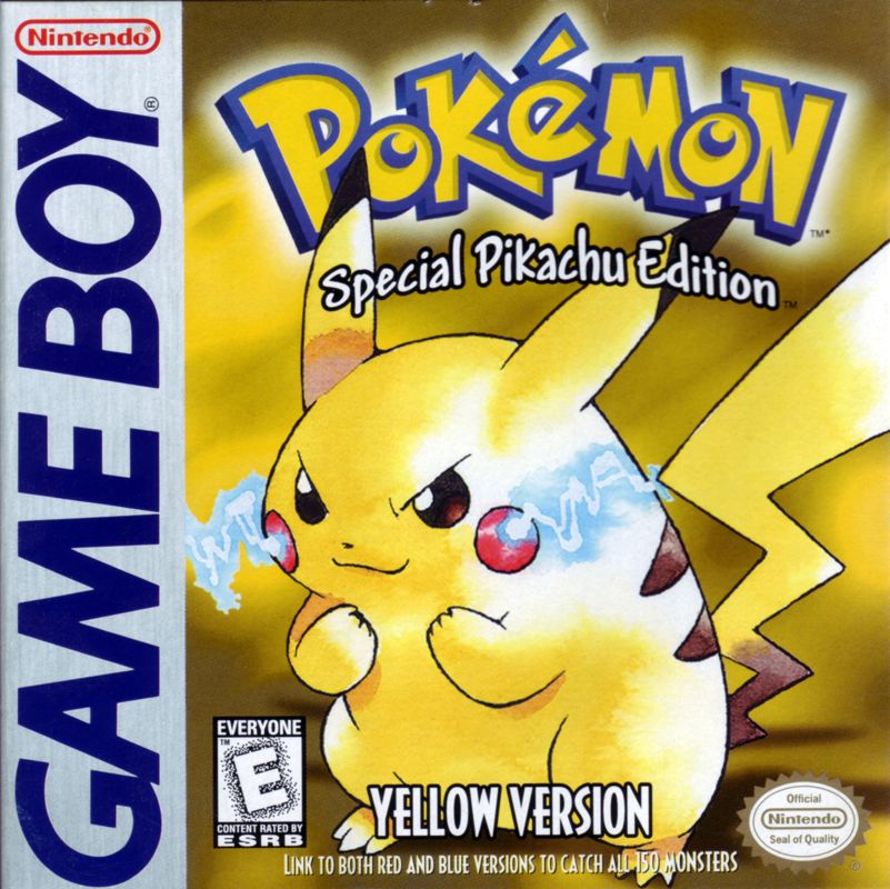 Pokémon Yellow Version: Special Pikachu Edition cover or packaging material  - MobyGames