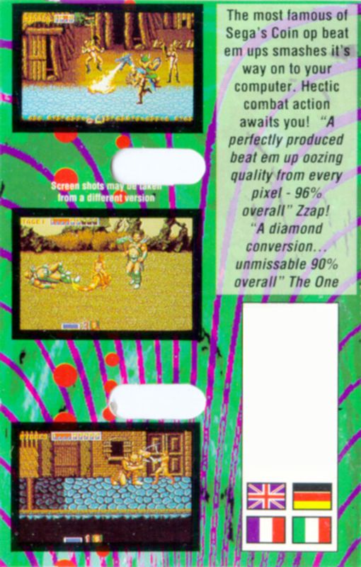 Back Cover for Golden Axe (Commodore 64) (Tronix (Budget release))