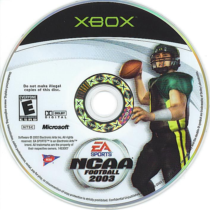 Media for NCAA Football 2003 (Xbox)