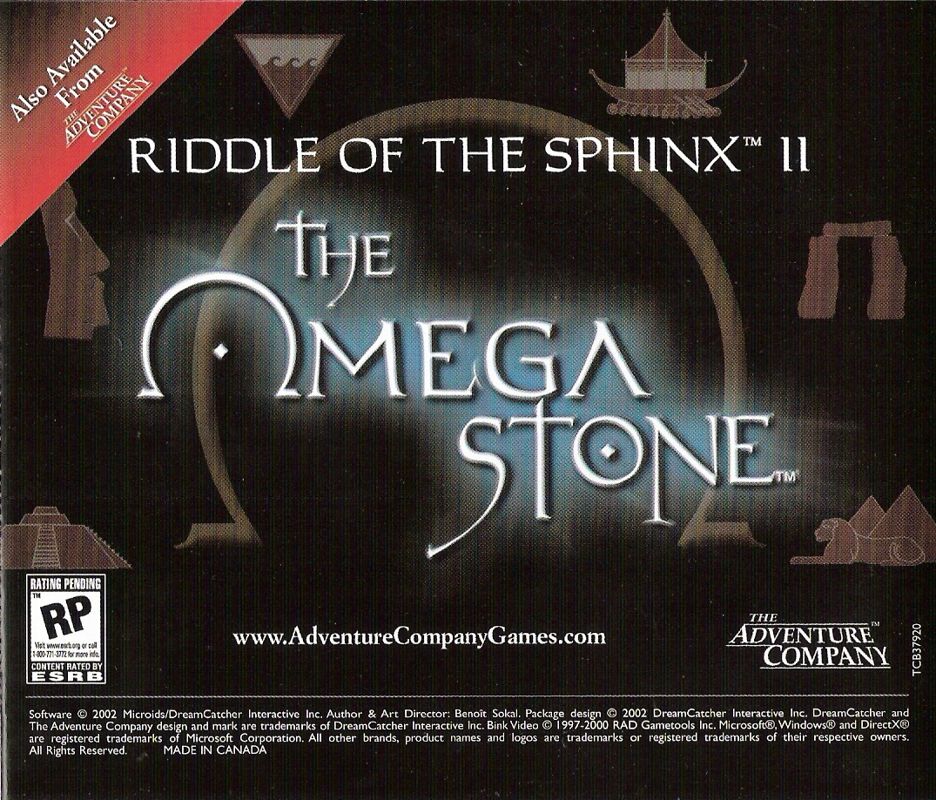 Other for Syberia: Adventure Game of the Year (Windows): Jewel Case - Back