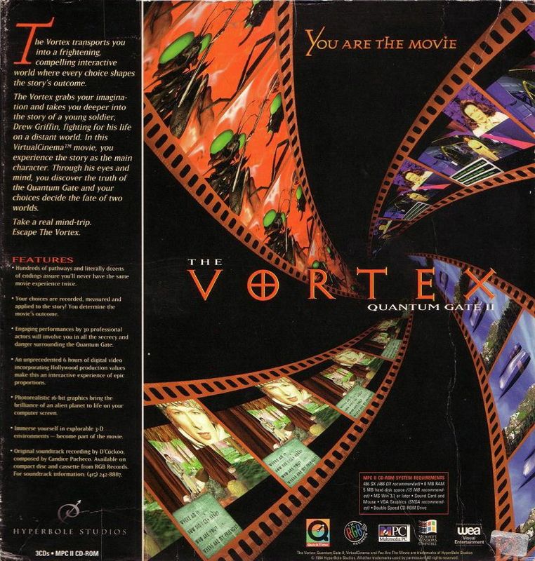 Back Cover for The Vortex: Quantum Gate II (Windows 3.x)